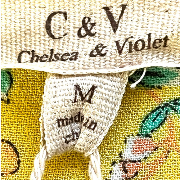 Chelsea & Violet NWT Floral Print Yellow Flowing Dusty Citron Duster Kimono Med - Picture 13 of 15